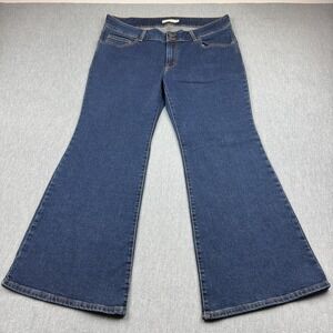 Levis Jeans Womens 34x30 Blue Denim Superflow Flare Dark Wash Boho Classic